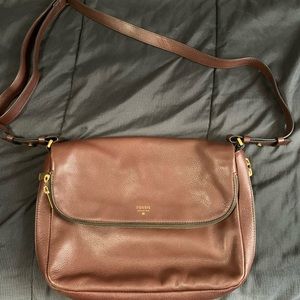 Leather Fossil crossbody bag